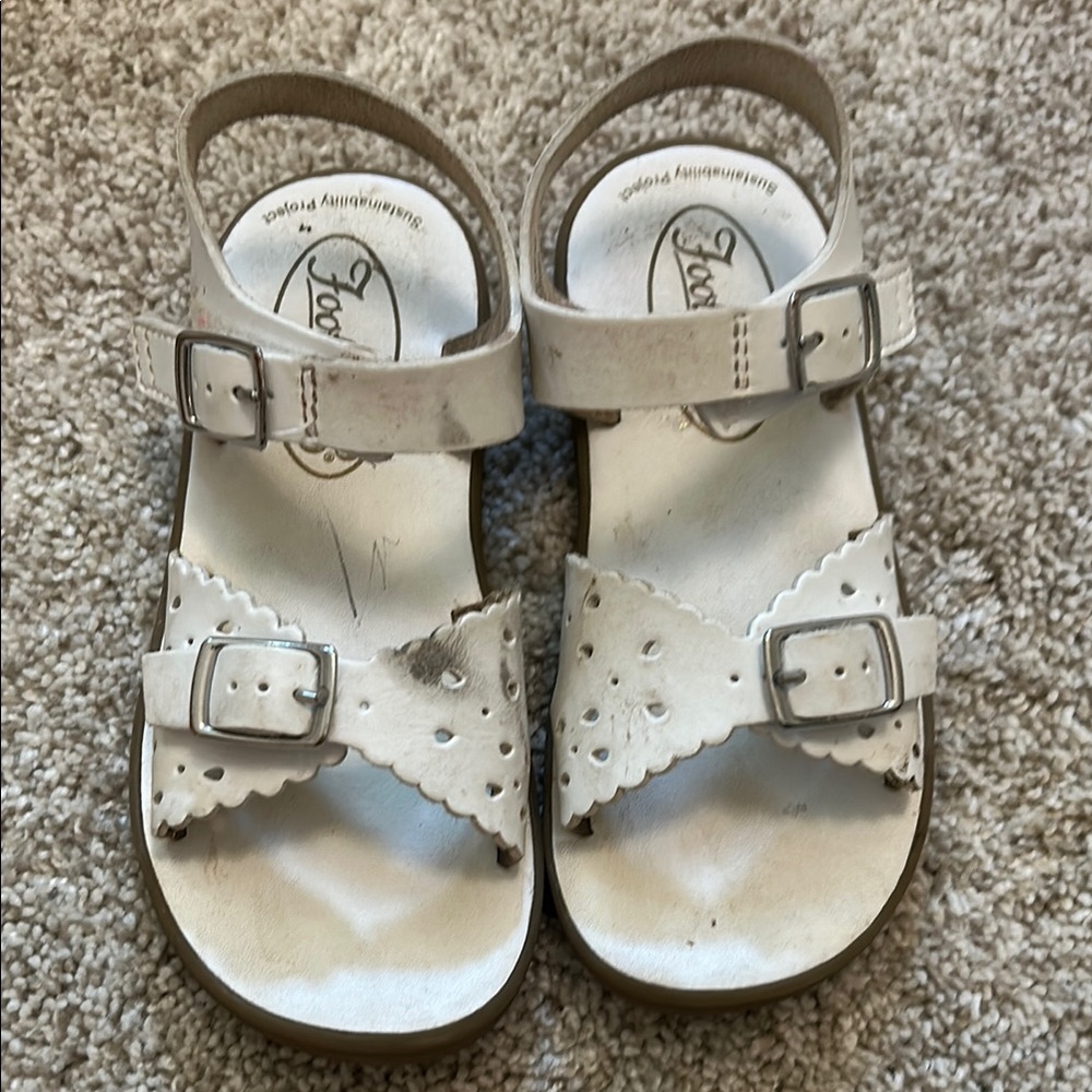 White Kids Sandals